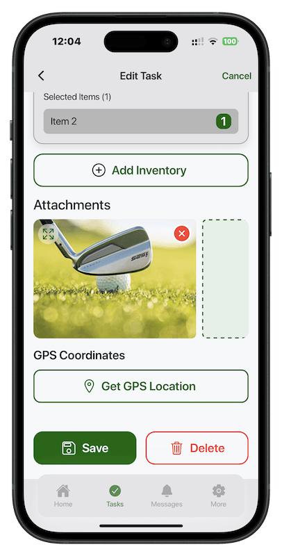 Golf Manager App Task